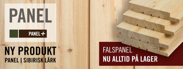 Utökat byggsortiment Lärkpanel- Sibirisk Lärk panel-Kärnsund Wood Link