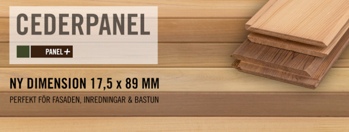 Cederpanel ändspontad Kärnsund Wood Link