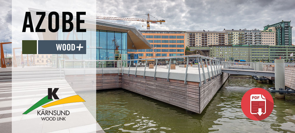 Azobe projektbilder Stenpiren Göteborg, Kärnsund Wood Link