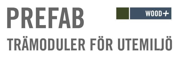 Prefabricerade moduler i hårdträ för publik utemiljö - Kärnsund Wood Link