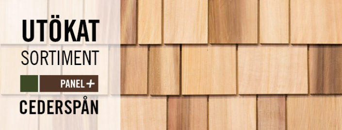 Utökat sortiment av cederpanel. Nu har vi cederspån i sortimentet - Kärnsund Wood Link