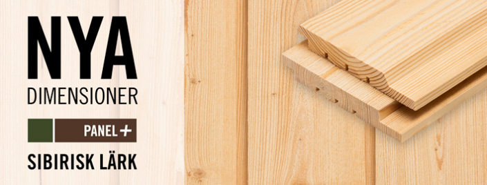 Nya dimensioner av panel i Sibirisk Lärk på lager - Kärnsund Wood Link