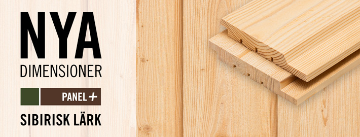 Nya dimensioner av panel i Sibirisk Lärk på lager - Kärnsund Wood Link