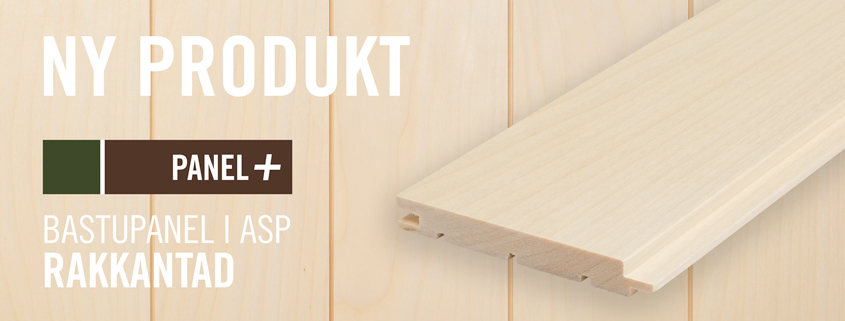 Bastupanel i rakkantad Asp 15x120 mm, Kärnsund Wood Link