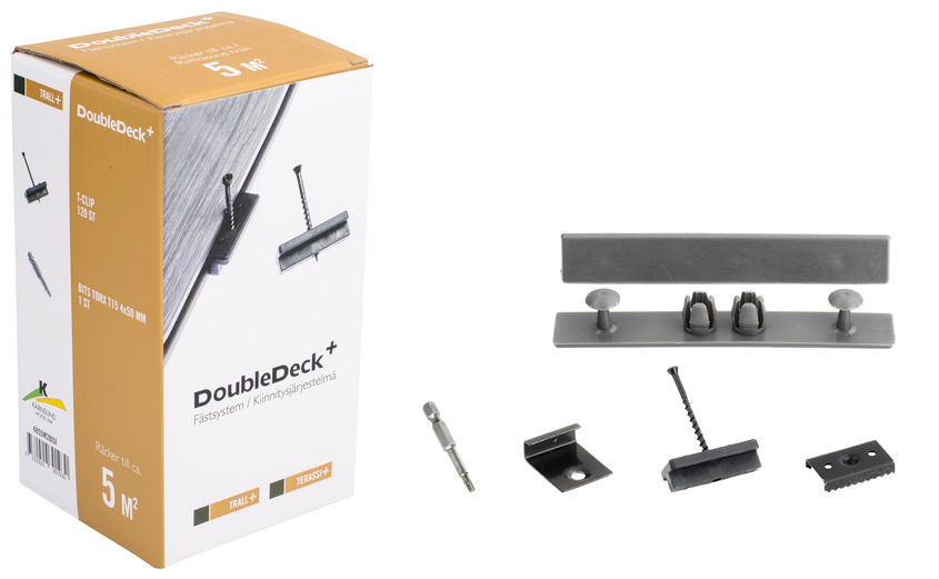 DoubleDeck+ komposittrall, fästsystem.