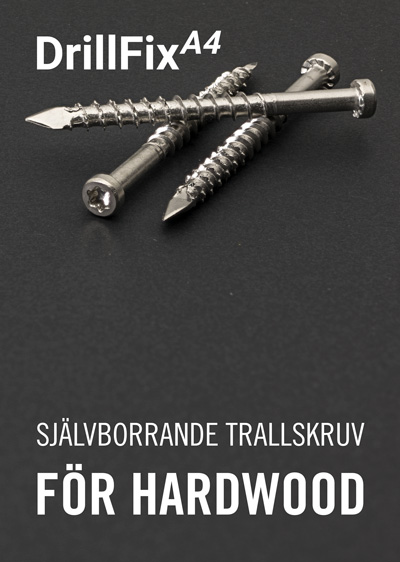 DrillFix A4 självborrande trallskruv för hardwood, hårdträ