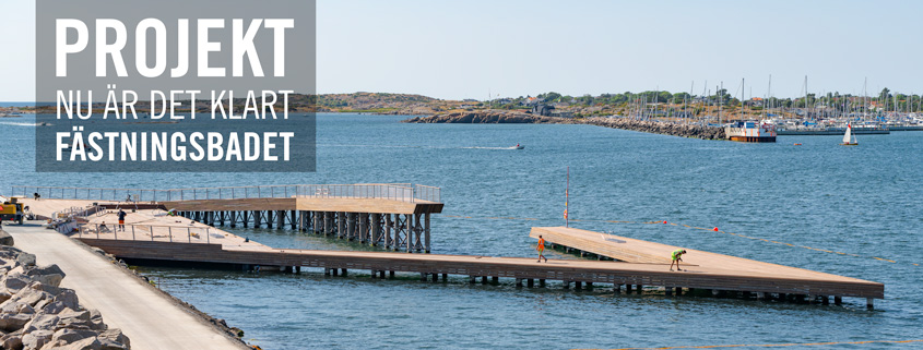Projekt Fästningsbadet i Varberg med trä i Azobe och Greenheart, Kärnsund Wood Link.