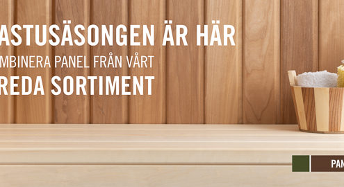Exklusiv bastupanel från Kärnsund Wood Link.
